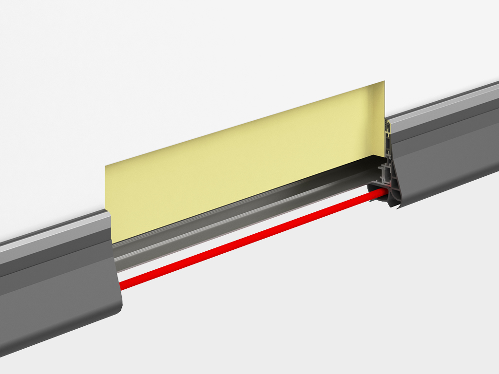 Обогрев нижней кромки полотна для дверей низкотемпературного исполнения.